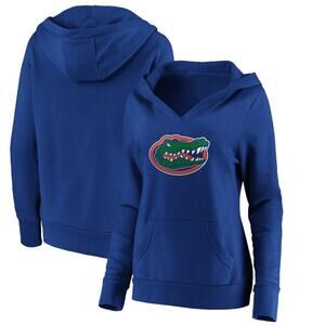 Fanatics Womens Florida Gators Logo V Neck Hoodie Sweatshirt Size XL Fleece Line